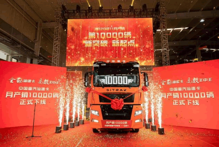 中國重汽集團汕德卡月產銷1萬輛暨交車儀式隆重舉行